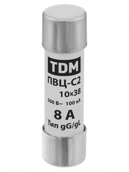 Плавкая вставка ПВЦ-С2 10х38 8А TDM