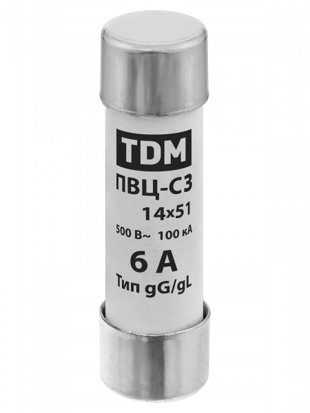 Плавкая вставка ПВЦ-С3 14х51 6А TDM