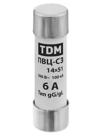 Плавкая вставка ПВЦ-С3 14х51 6А TDM