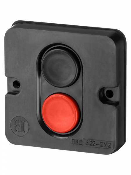 Пост кнопочный ПКЕ 622 У2, красная и черная кнопки, IP54 TDM