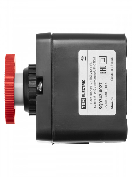 Пост кнопочный ПКЕ 212-1 У3, красный гриб с фиксацией, IP40 TDM