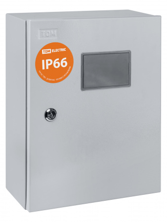Корпус металлический ЩУ-1ф/1-0-12 IP66 (ЩУРН-1/12 IP66) (395х310х165) TDM