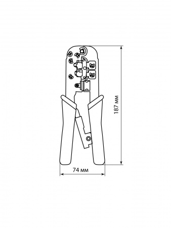 Клещи обжимные KO-9E (обжим RJ-11, RJ-45), «МастерЭлектрик» TDM