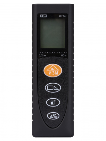 Лазерная рулетка ЛР-60, дальность 60 м, точность 2 мм, подсветка, IP54, 2хAAA, “Алмаз” TDM