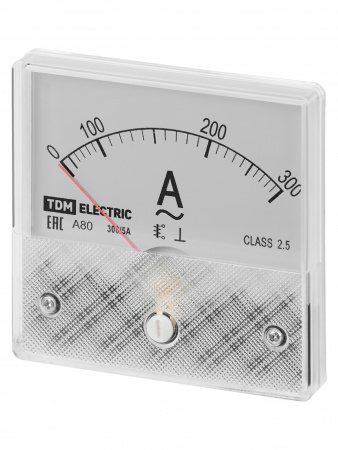 Амперметр А80Н 300А/5А-2,5, трансформаторного включения, (без поверки), TDM