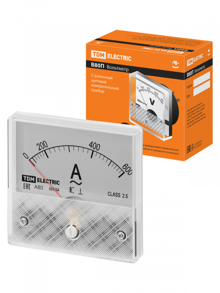 Амперметр А80 600А/5А-2,5, трансформаторного включения, (поверенный), TDM