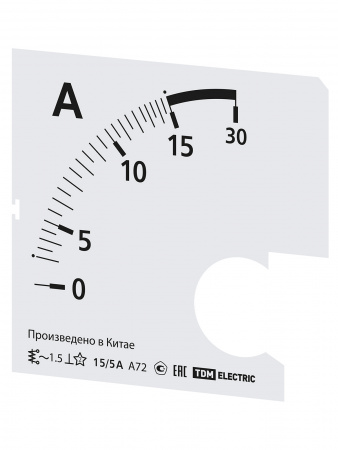 Шкала Ш72   15/5А-1,5 (для А72 Х/5А) TDM