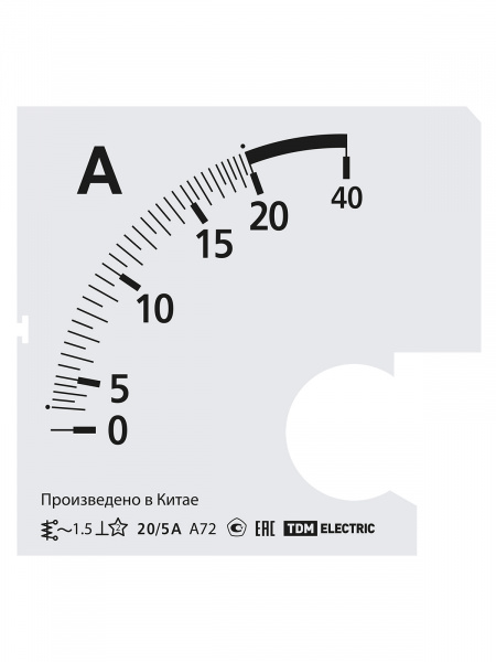 Шкала Ш72   20/5А-1,5 (для А72 Х/5А) TDM
