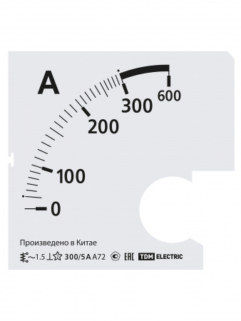 Шкала Ш72  300/5А-1,5 (для А72 Х/5А) TDM