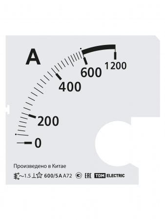 Шкала Ш72  600/5А-1,5 (для А72 Х/5А) TDM