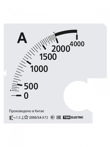 Шкала Ш72 2000/5А-1,5 (для А72 Х/5А) TDM
