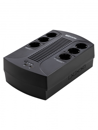 Источник бесперебойного питания ИБП 850 ВА 6 розеток +2USB TDM