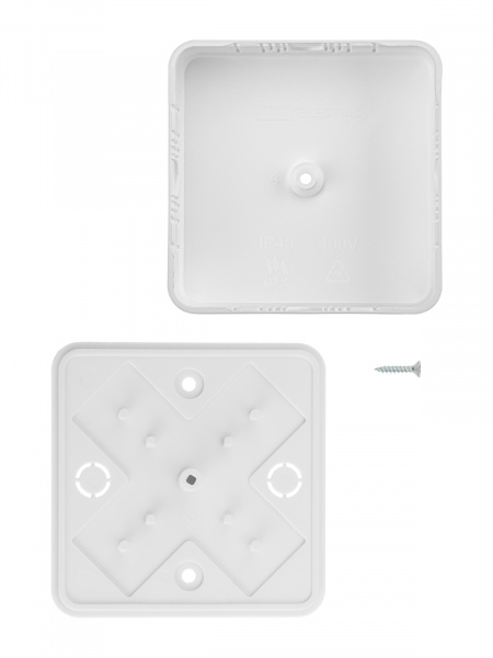 Коробка распаячная КР 75х75х20 ОП белая IP40 TDM