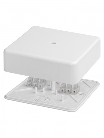 Коробка распаячная КР 100х100х29 ОП с клем. колодкой белая IP40 TDM