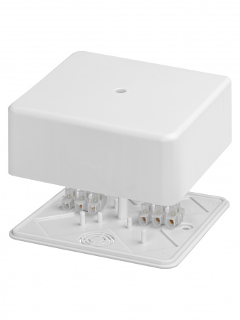Коробка распаячная КР 100х100х44 ОП с клем. колодкой белая IP40 TDM