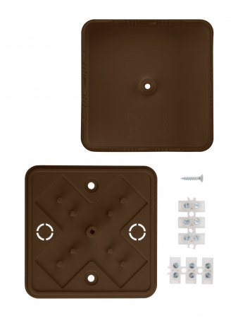 Коробка распаячная КР 75х75х20 ОП бук, с клем. колодкой, IP40, инд. штрихкод TDM