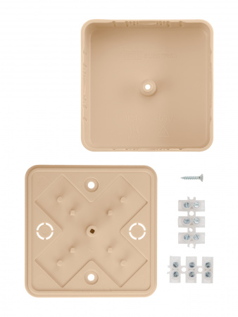 Коробка распаячная КР 75х75х28 ОП сосна, с клем. колодкой, IP40, инд. штрихкод TDM