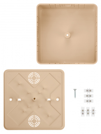 Коробка распаячная КР 100х100х44 ОП сосна, с клем. колодкой, IP40, инд. штрихкод TDM