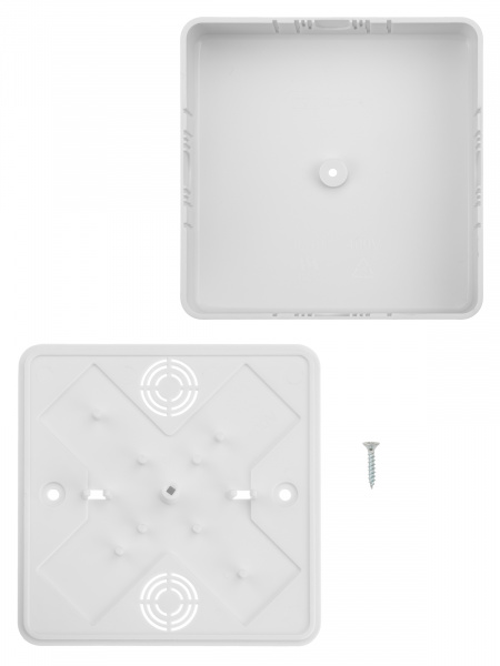 Коробка распаячная КР 100х100х29 ОП белая, IP40, инд. штрихкод TDM