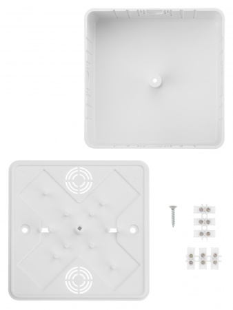 Коробка распаячная КР 100х100х44 ОП белая, IP40, с клем. колодкой, инд. штрихкод TDM