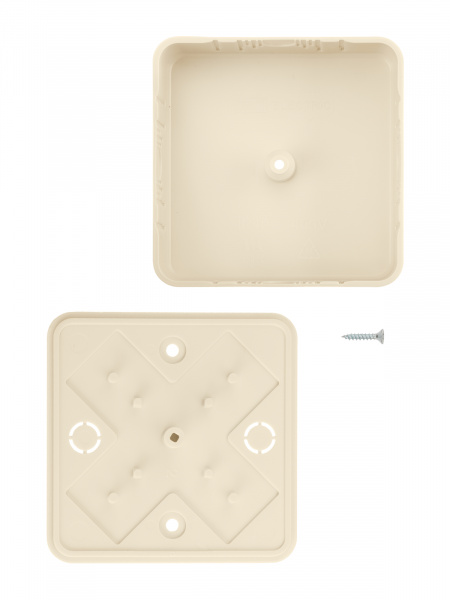 Коробка распаячная КР 75х75х20 ОП, сл. кость, IP40, инд. штрихкод TDM