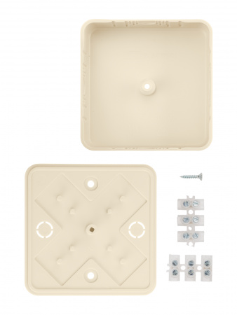 Коробка распаячная КР 75х75х28 ОП, сл. кость, IP40, инд. штрихкод TDM