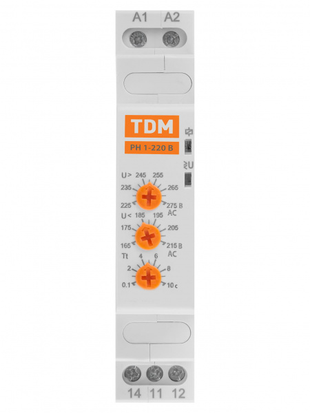 Реле напряжения 1ф РН 1-220В TDM