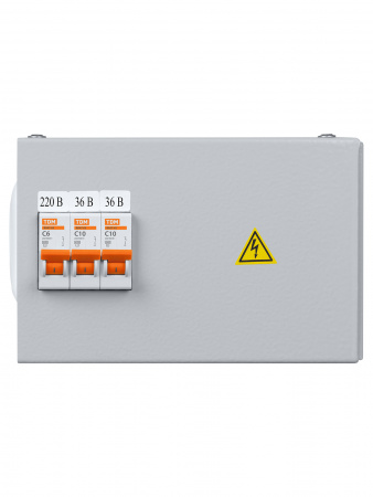 Ящик с трансформатором понижающим ЯТП-0,25 220/36-3 авт. IP31 TDM