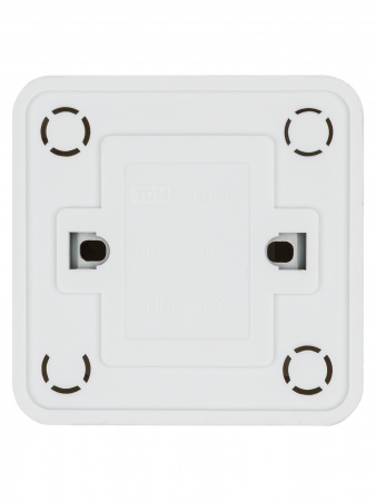Выключатель 2-кл. открытой установки с подсветкой IP20 10А, белый "Ладога" TDM