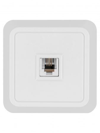 Розетка TФ (RJ-11) открытой установки IP20, белая "Ладога" TDM