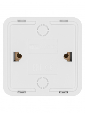 Розетка TФ (RJ-11) открытой установки IP20, белая "Ладога" TDM