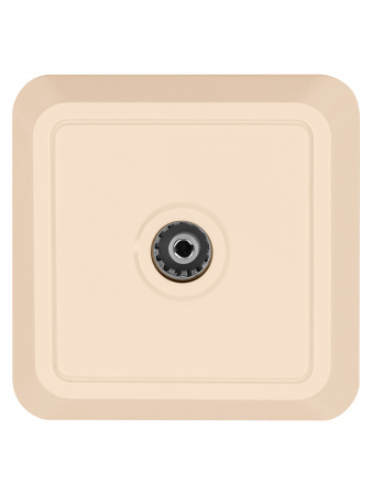 Розетка TВ простая (0-2400 Гц, "мама") открытой установки, IP20 сл. кость "Ладога" TDM