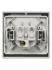 Розетка 2П+З скрытой установки IP54 16А серая "Вуокса" TDM