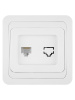 Розетка компьютерная RJ-45 белая "Валдай" TDM