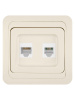 Розетка компьютерная RJ-45 + TФ (RJ-11) сл. кость "Валдай" TDM