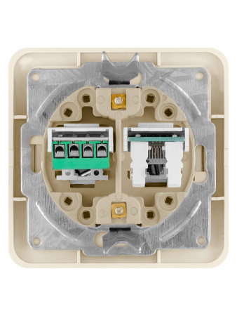Розетка компьютерная RJ-45 + TФ (RJ-11) сл. кость "Валдай" TDM