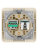 Розетка компьютерная RJ-45 + TФ (RJ-11) сл. кость "Валдай" TDM