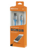 Дата-кабель, ДК 18, USB - Lightning, 1 м, силиконовая оплетка, голубой, TDM