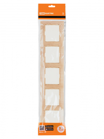 Рамка 5 постовая горизонтальная "ЭКО" (сосна) "Таймыр" TDM