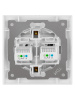 Розетка двойная телефонная RJ11  белая "Лама" TDM