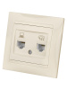 Розетка телефонная RJ11 + компьютерная RJ45 сл. кость "Лама" TDM