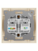 Розетка телефонная RJ11 + компьютерная RJ45 сл. кость "Лама" TDM