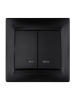 Выключатель 2 кл. с подсветкой 10А графит "Лама" TDM