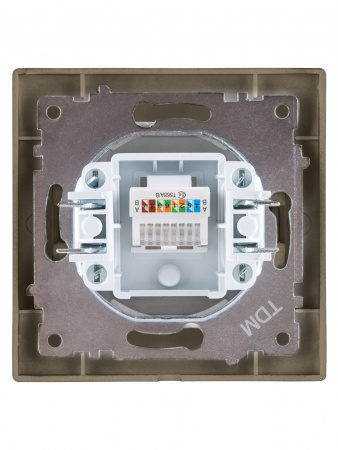 Розетка компьютерная RJ45  бронза "Лама" TDM