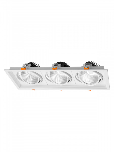 Светильник встраиваемый карданный "Фокус-1" LED CSL-01-3x11-NW 33 Вт, 35°, 4000 К, 80 Ra, IP20, TDM