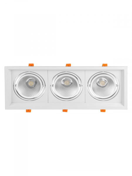 Светильник встраиваемый карданный "Фокус-1" LED CSL-01-3x11-NW 33 Вт, 35°, 4000 К, 80 Ra, IP20, TDM