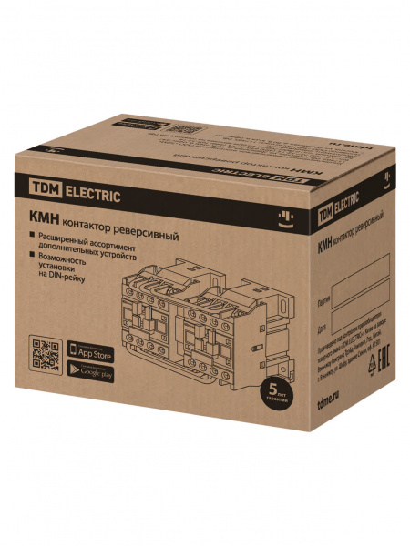 Контактор КМН-11830 реверс 18А 400В/АС3 2НО TDM