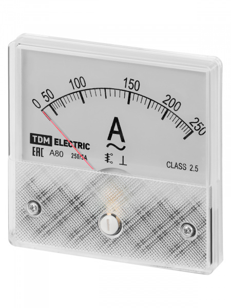 Амперметр А80Н 250А/5А-2,5, трансформаторного включения, (без поверки), TDM