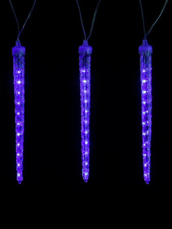 Гирлянда светодиодная "Сосульки фигурные" 2,1 м, 176LED, 8 шт, падающий синий свет, 250 В, IP44, TDM