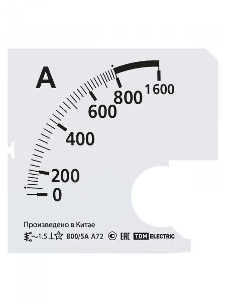 Шкала Ш72  800/5А-1,5 (для А72 Х/5А) TDM